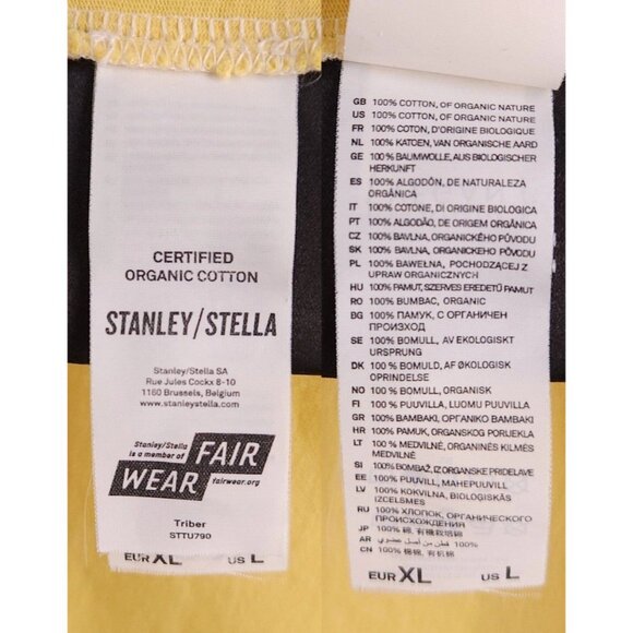 Vivendii Organic Cotton Long Sleeve T-Shirt L Mens Yellow Look Around $170 - Picture 11 of 15